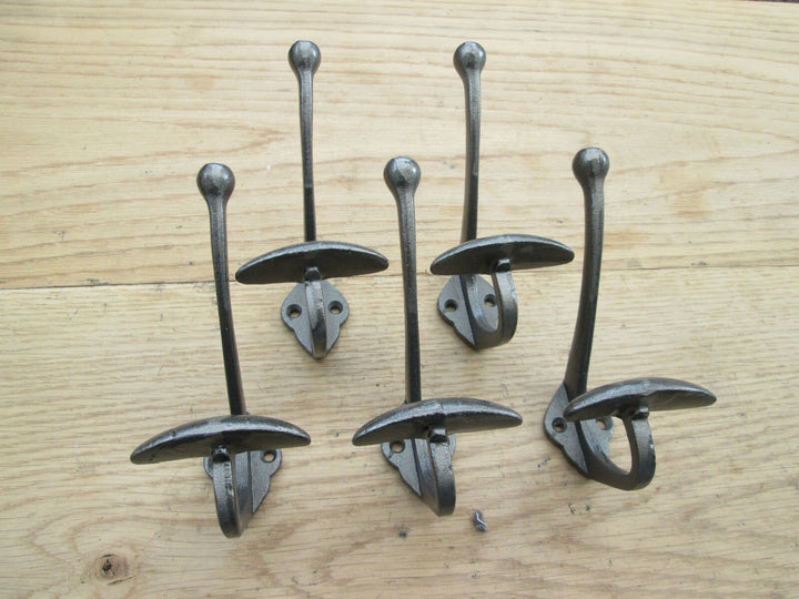 Pack Of 5 Large Bowler Coat Hooks.