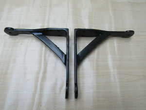 Pair Of Black Penny End Shelf Brackets 6inch.