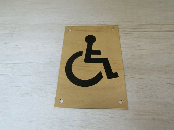 6inch Brass Disabled Door Sign.
