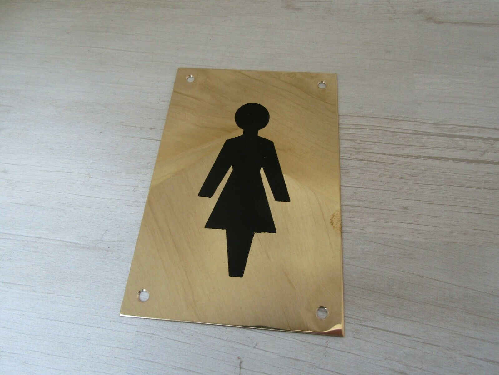 6inch Brass Female Door Sign.