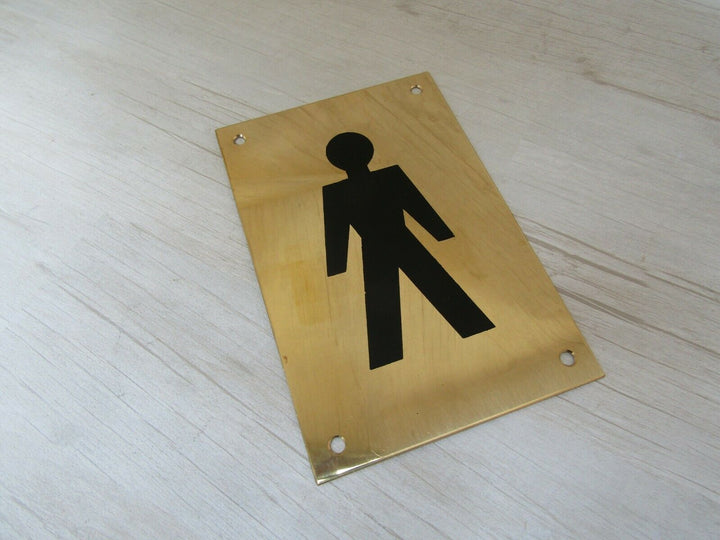 6inch Brass Male Door Sign.
