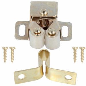 Pack of 10 Caravan double Roller Catch Brass Plated.