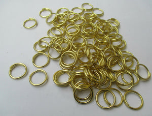 Pack Of 100 Brass Split Rings.