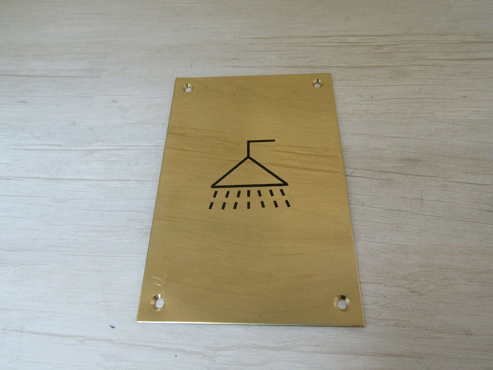 6inch Brass Shower Door Sign.