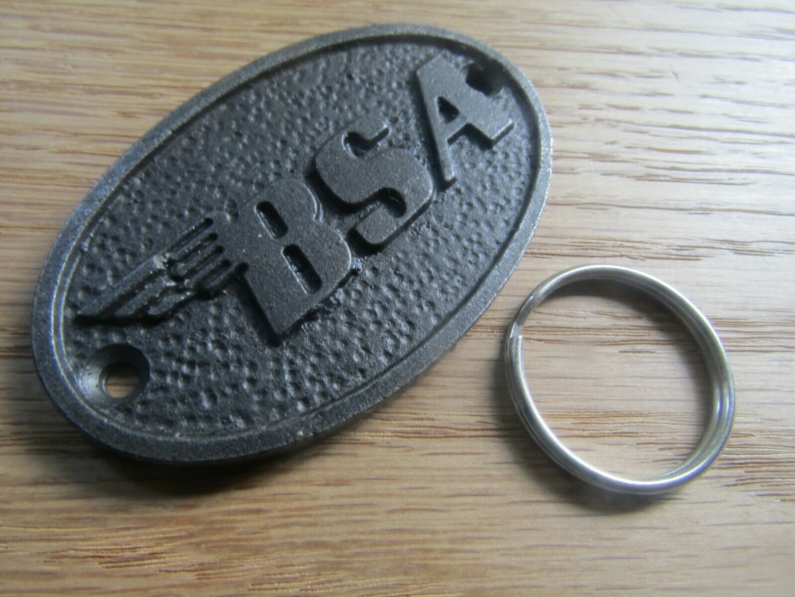 BSA Motorbike Cast Iron Key Ring.