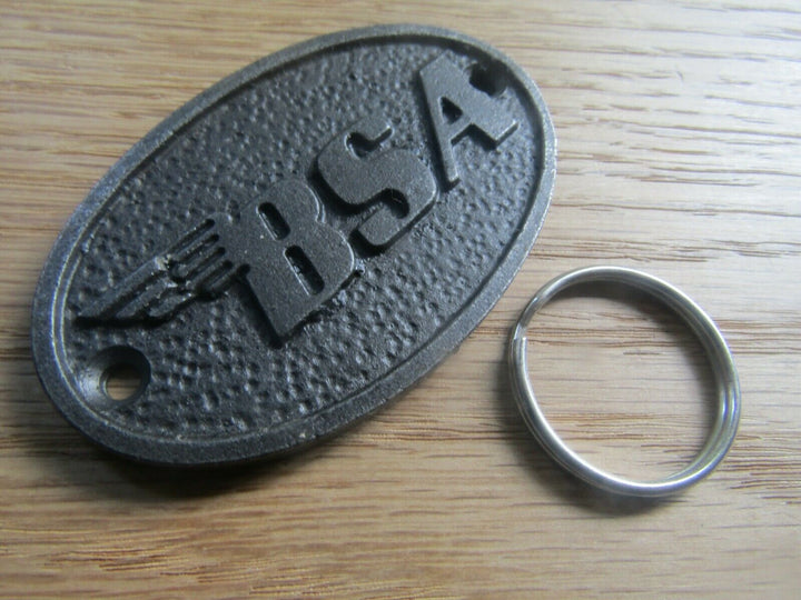 BSA Motorbike Cast Iron Key Ring.
