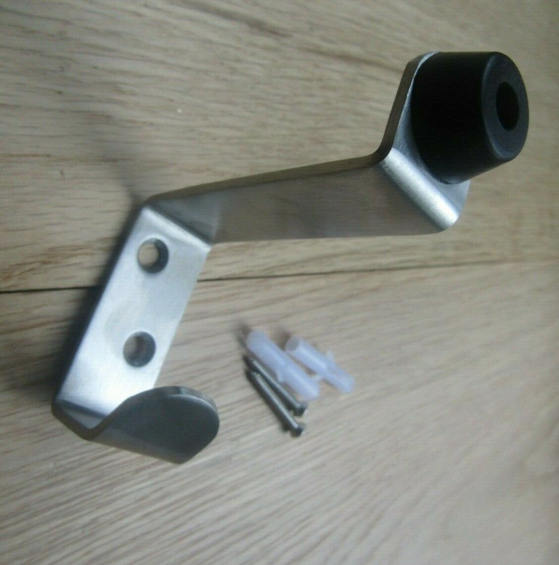 Satin Stainless Steel Buffer Hat and Coat Hook.