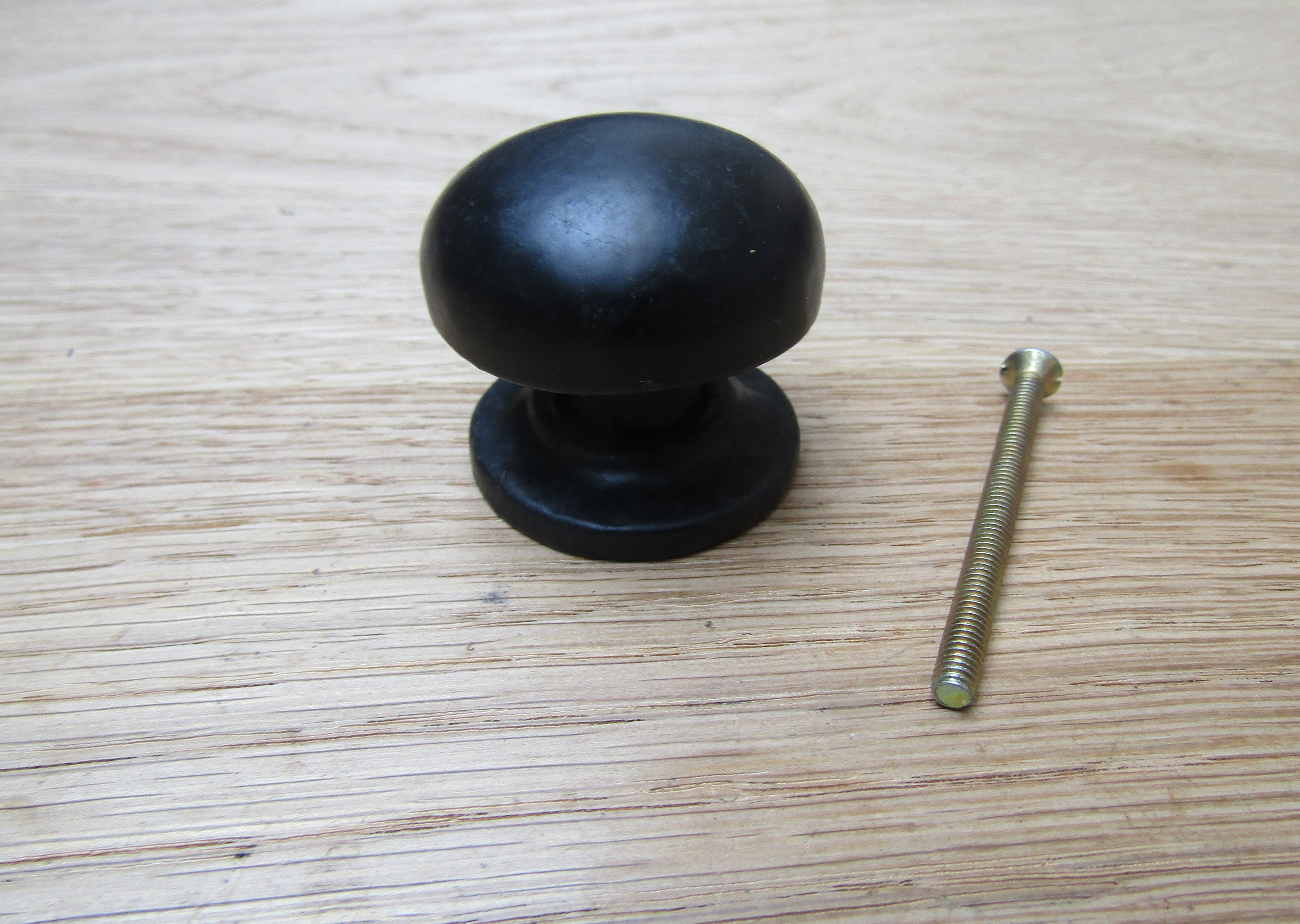 Burlington Mushroom Cupboard Knob Black Antique 40mm.