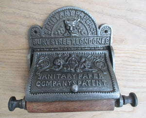 Bury St London Toilet Roll Holder Antique Iron.