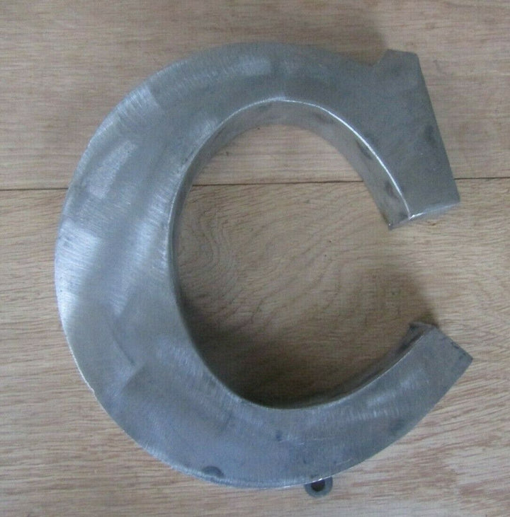 8inch Large Rustic Steel Letter C.