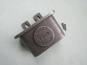 Cast Iron Enjoy Your Drink Cap Catcher.