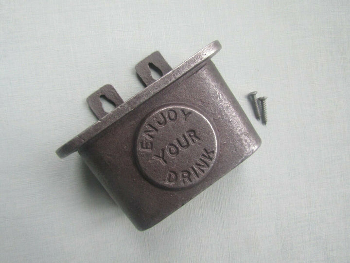 Cast Iron Enjoy Your Drink Cap Catcher.