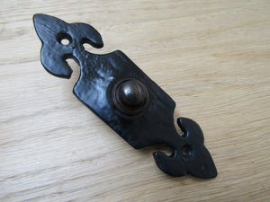 Fleur De Lys Bell Push Black Antique.