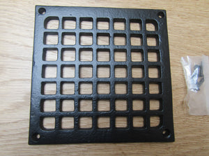 5inch Square Grille Cover Black Antique.
