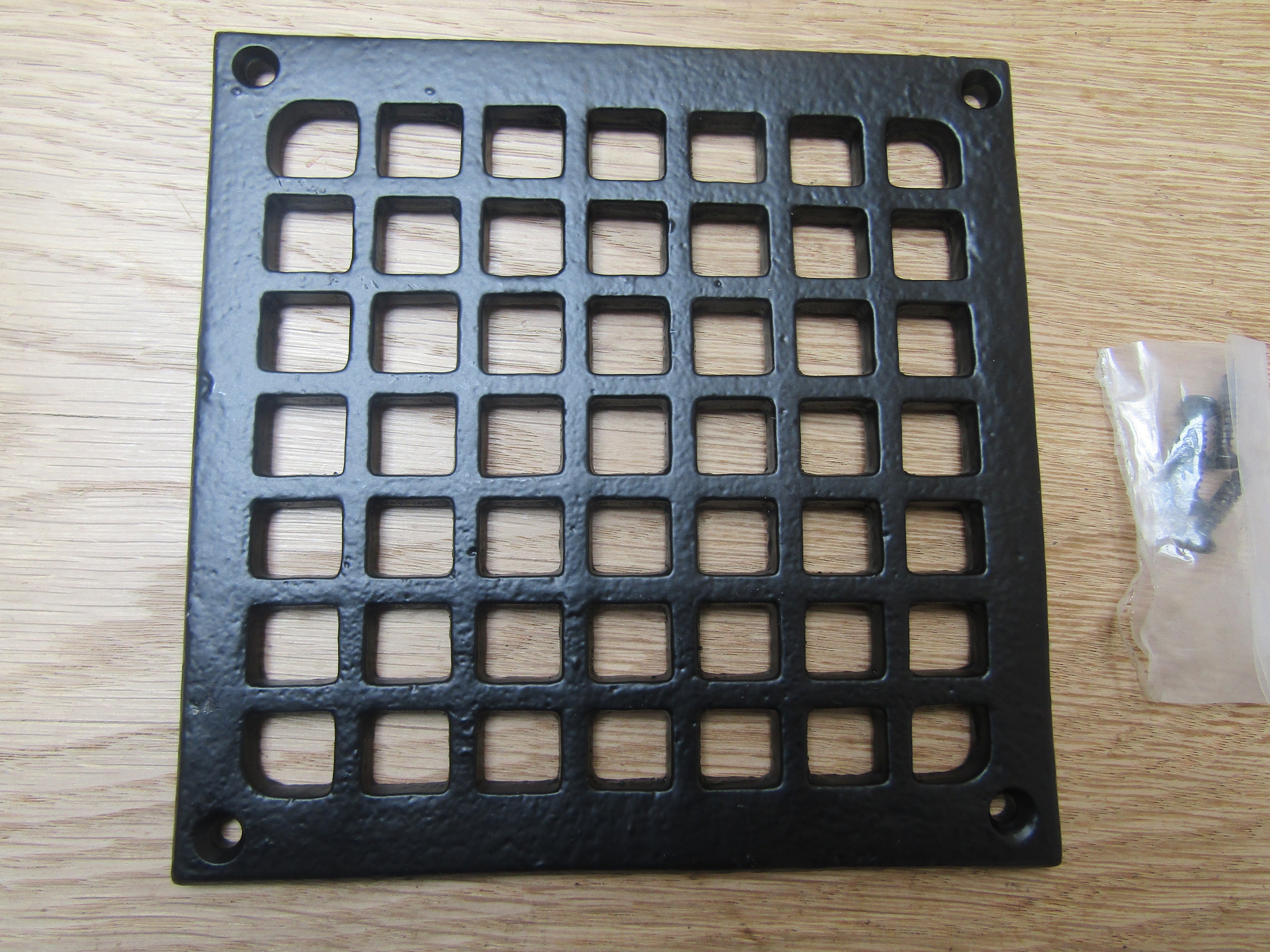 5inch Square Grille Cover Black Antique.