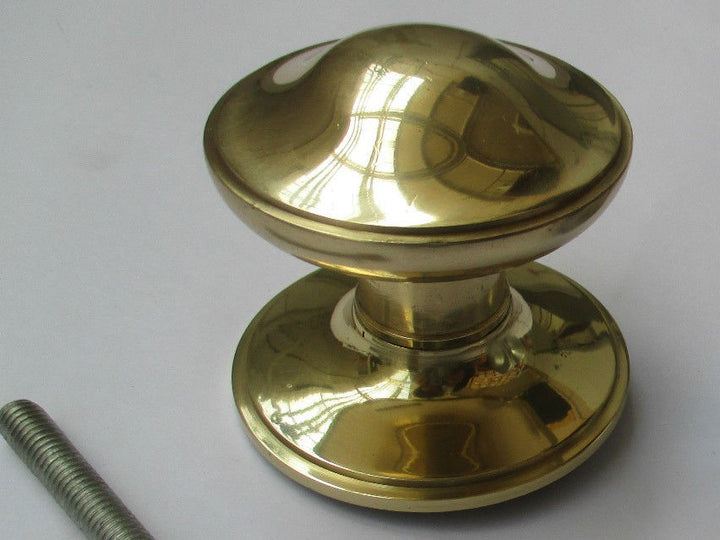 Victorian Centre Door Knob Polished Brass.