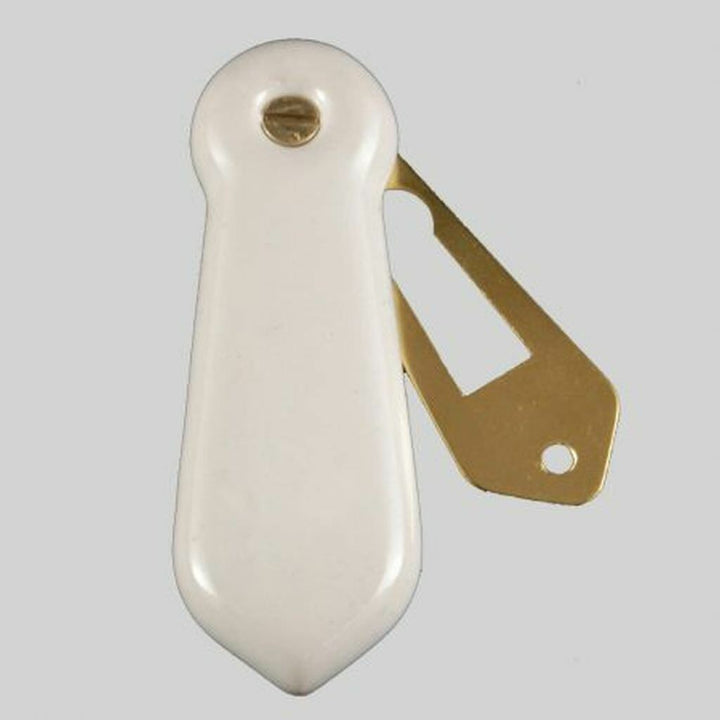 White Ceramic Escutcheon.