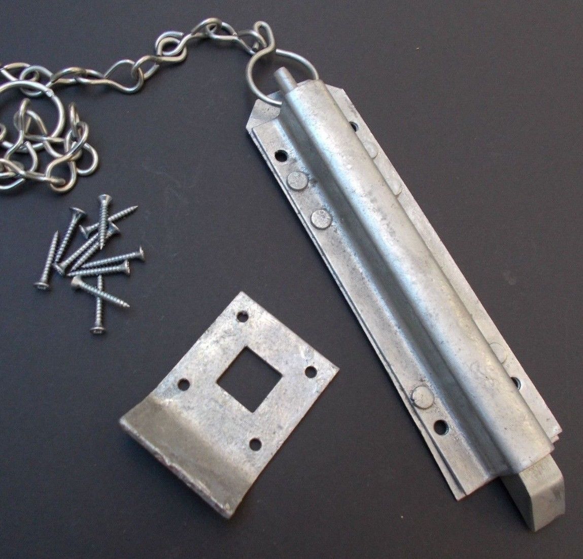 8inch Garage Gate Chain Bolt Galvanised.