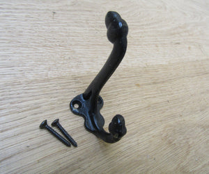 Pack Of 5 Child Hall Stand Coat Hooks Black Antique.