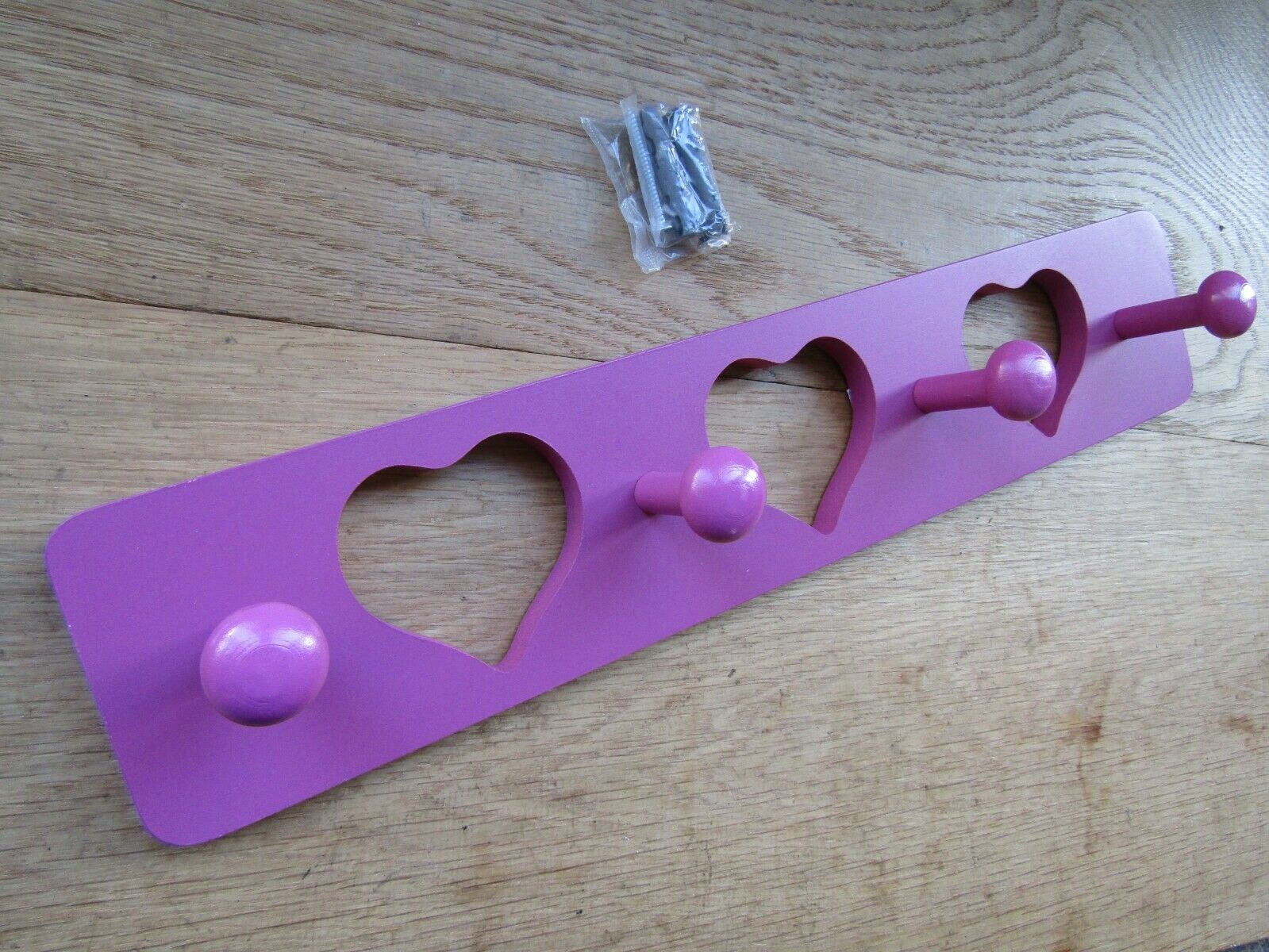 Heart Hanging Hook Rail Purple,Lilac.