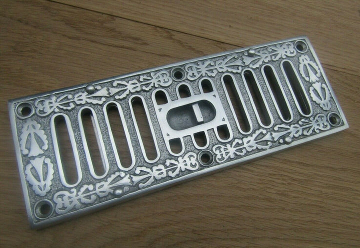 9inch x 3inch Small Chrome Ornate Vintage Sliding Vent.