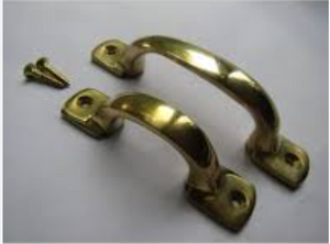 5inch Chunky D Cabinet Handle Brass.
