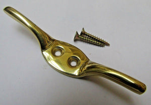 Cleat hooks Polished Brass.