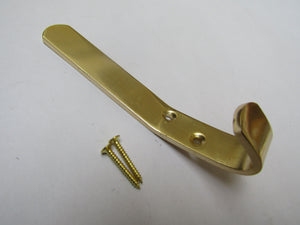 Pack Of 6 Cloakroom Coat Hooks Gold.