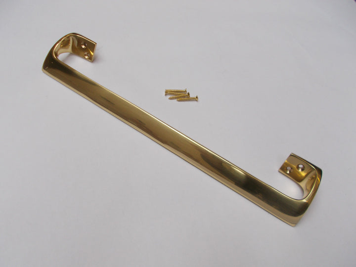 Oval Cranked handle Polished Brass 12inch.
