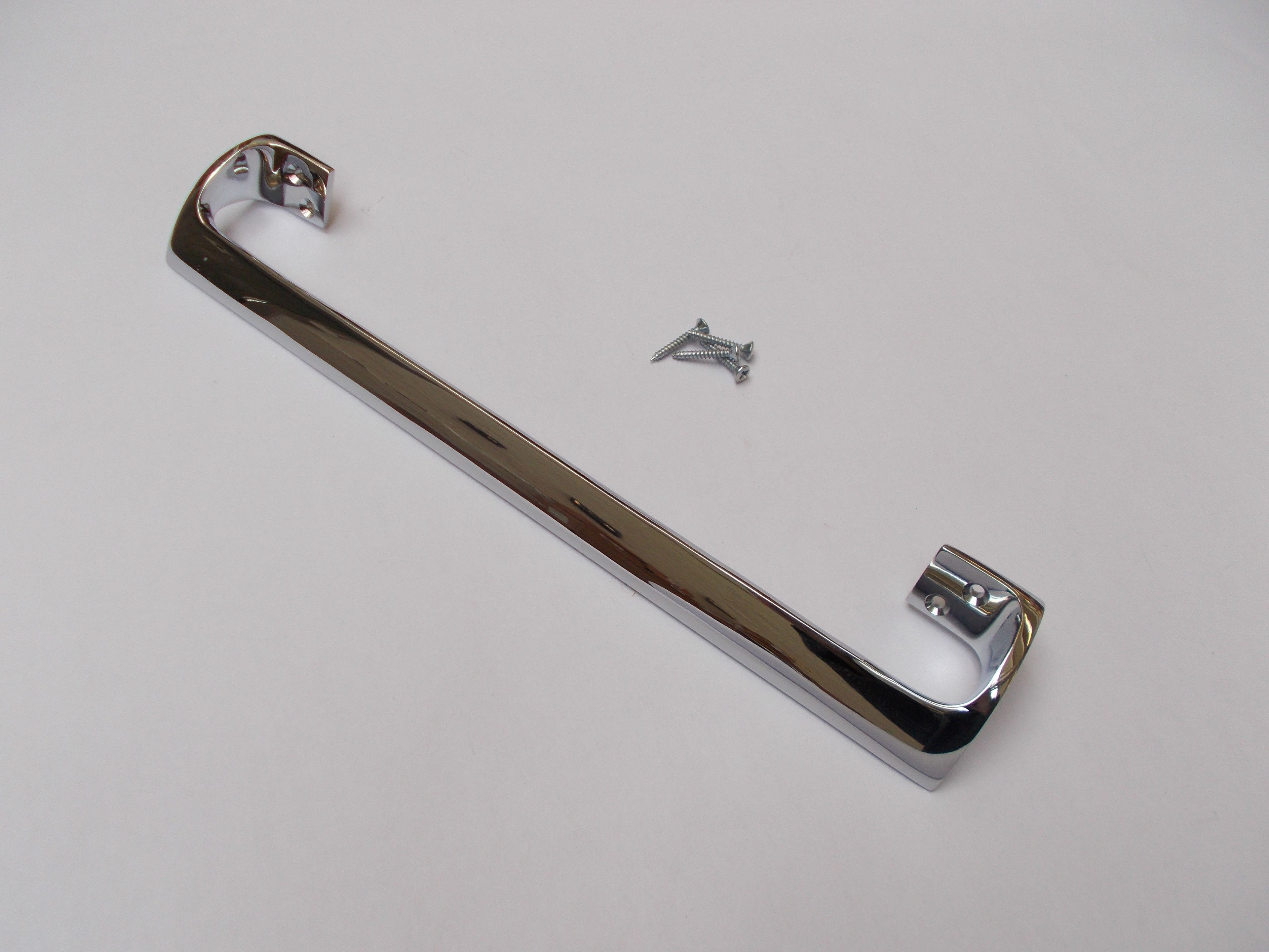 Oval Cranked Handle Polished Chrome 12inch.