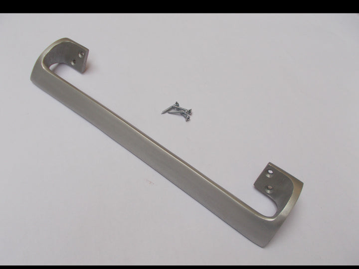 Oval Cranked Handle Satin Aluminum 12inch.