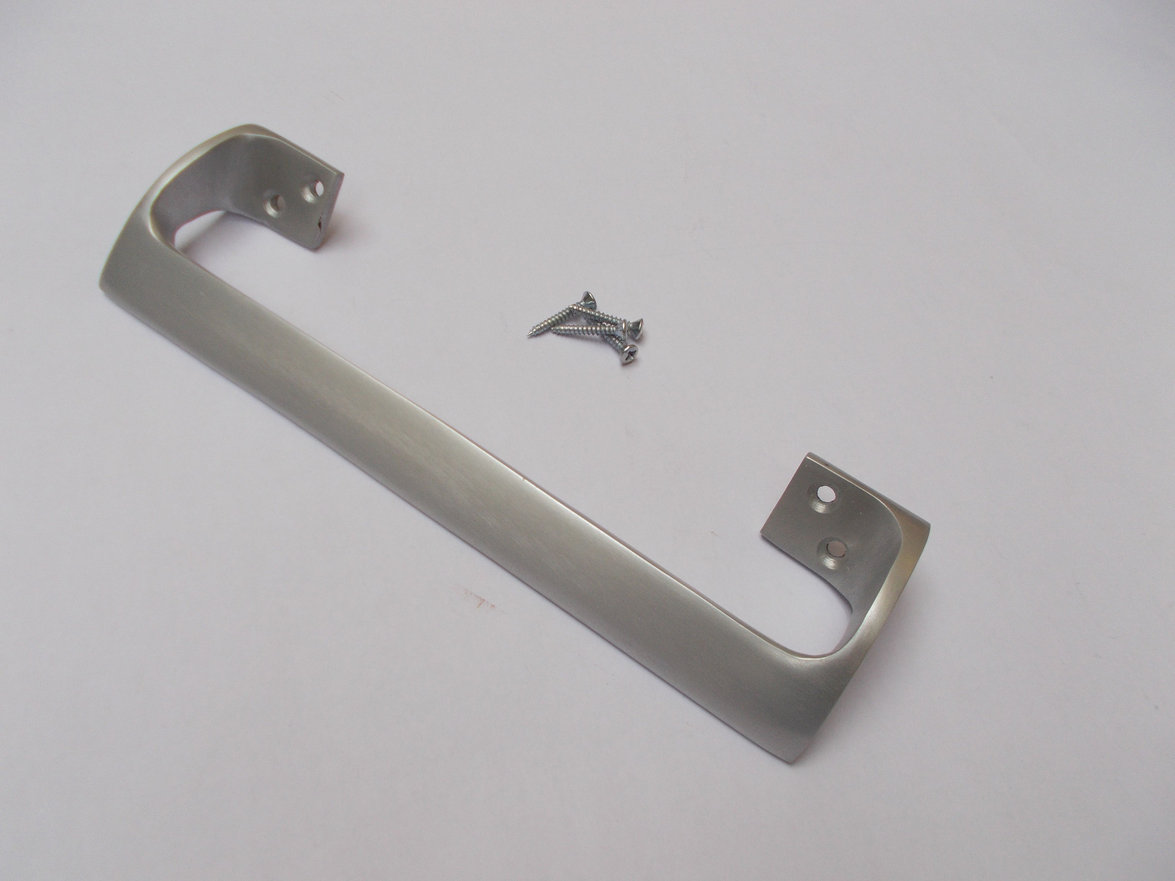 Oval Cranked Handle Satin Aluminum 9inch.