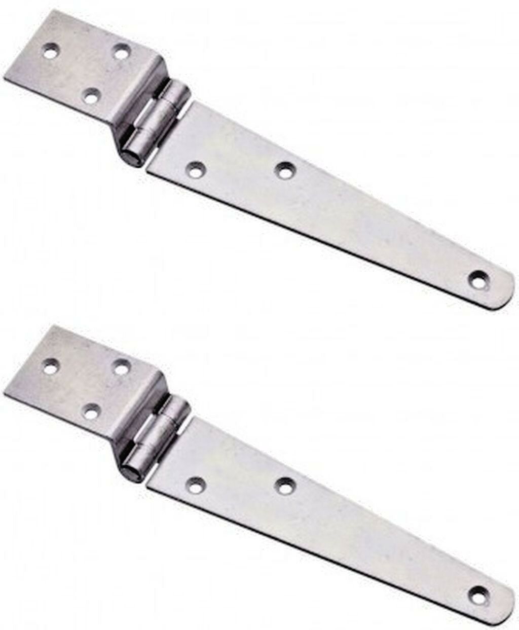 Pair of 6inch Cranked Steal strap Hinges Antique iron.