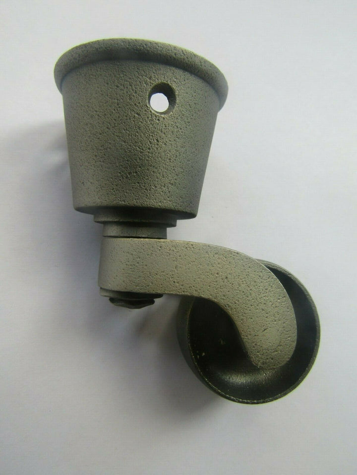 Furniture Swivel Wheel Cup Castor Antique Iron , Pewter.