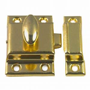Small Steel cupboard catch 45mm Brass.