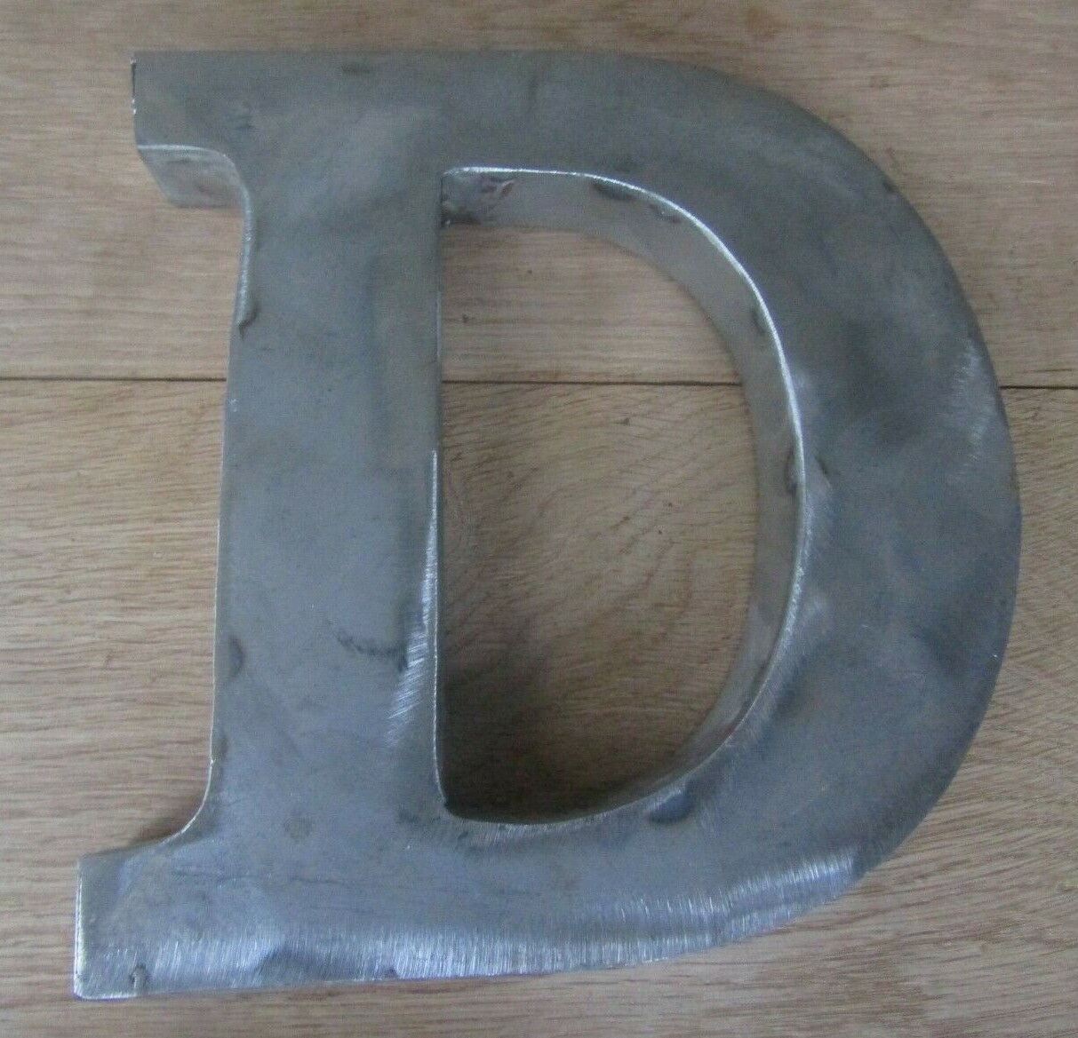 8inch Large Rustic Steel Letter D.