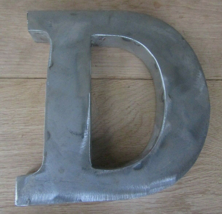 8inch Large Rustic Steel Letter D.