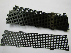 Pack Of 10 Black Traditional Debris Mesh Guard Gutter Fixing.