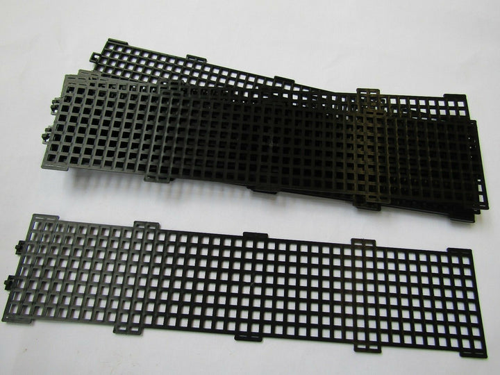 Pack Of 10 Black Traditional Debris Mesh Guard Gutter Fixing.