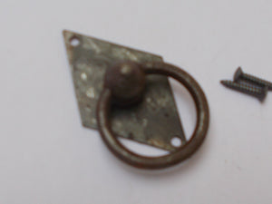 Vertical Diamond Ring Pull Antique Iron.