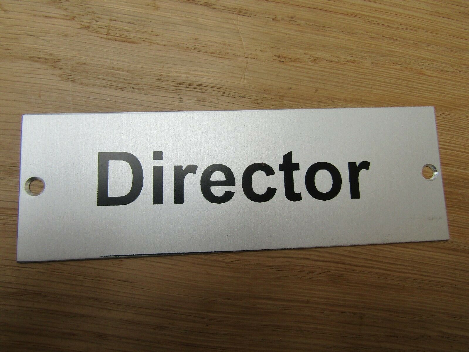 Rectangular Satin Aluminium Director Door Sign.