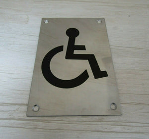 6inch Stainless Steel Disabled Door Sign.