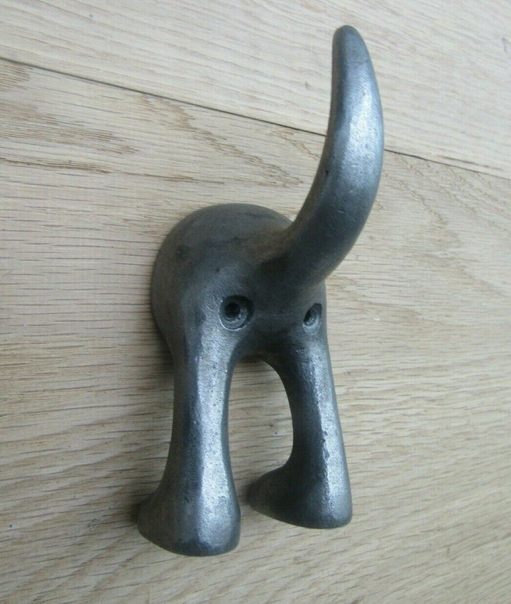 Cast Iron Dog Tail Hook Antique Iron.