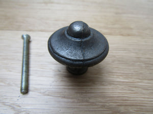 Decorative Dome Cabinet Knob Antique Iron 30mm.