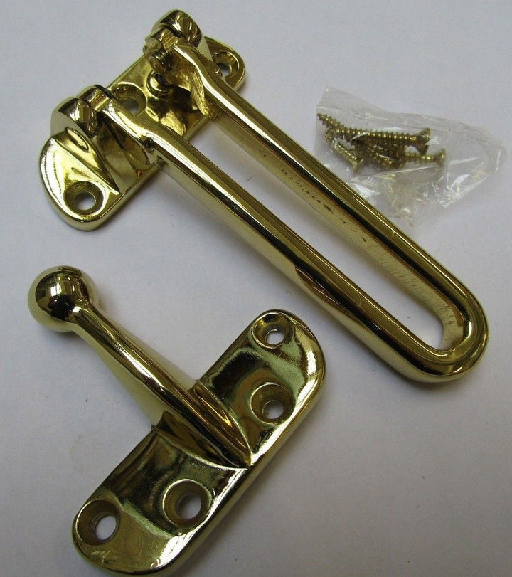 Door Guard Restrictor Catch Brass.