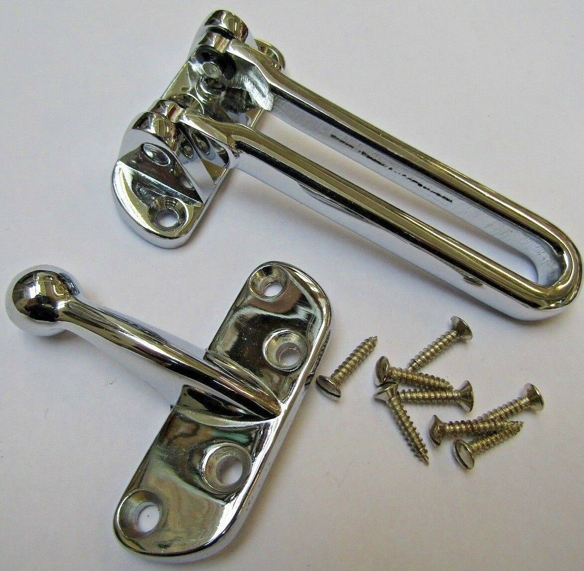 Door Guard Restrictor Catch Chrome.