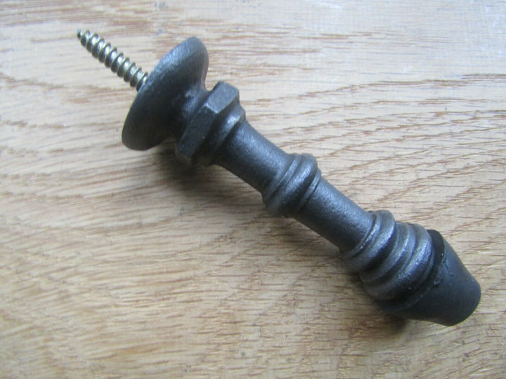 Cast Iron Screw In Door Stop Antique Iron.