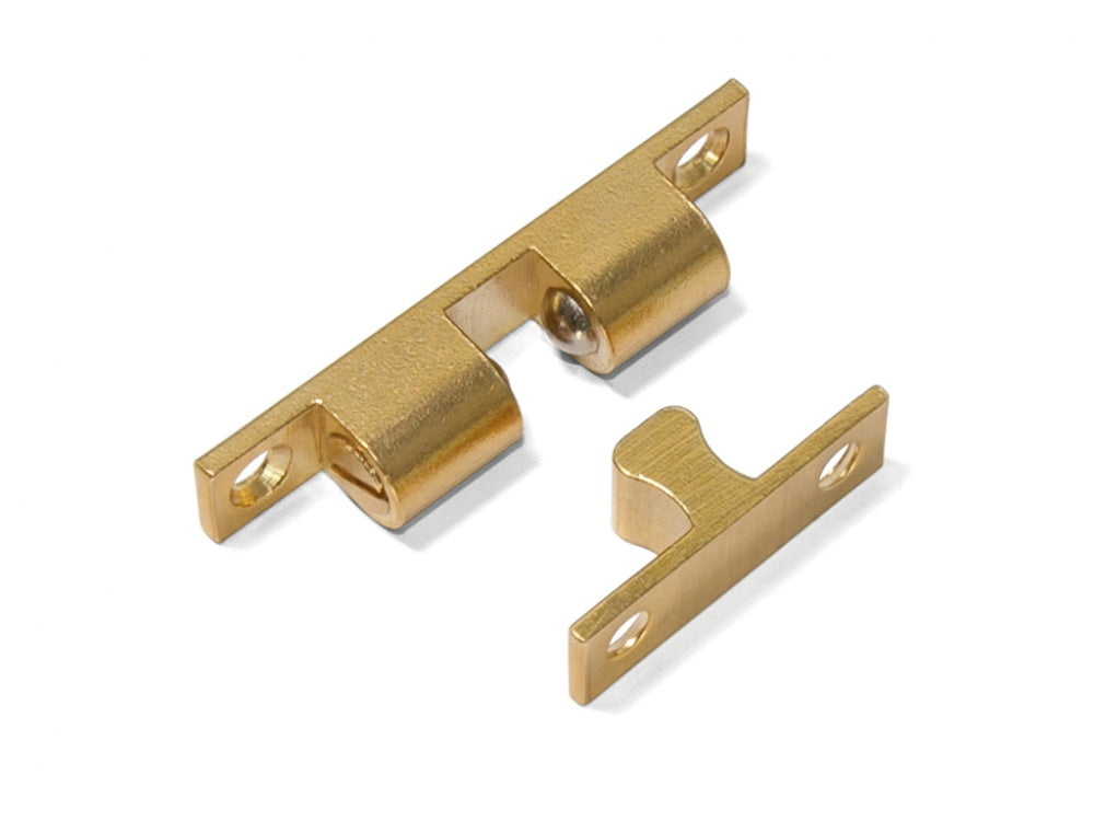 Adjustable ball catch 60mm Polished Brass.