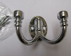 Double Ball end Robe hook Polished Chrome.