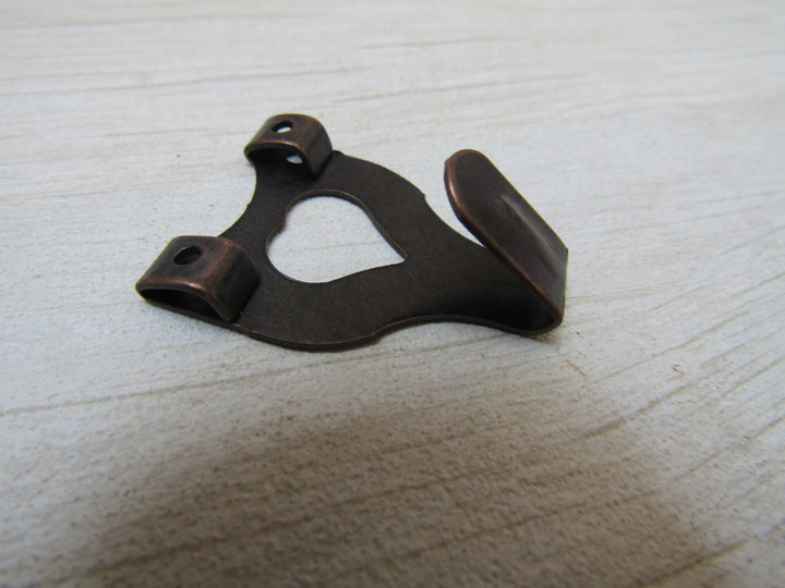Pack of 10 Double Picture Hooks antique copper.
